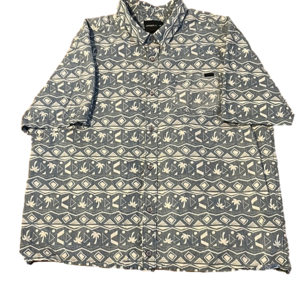 O’NEILL mens short sleeve shirt, Xl, tropical design, in good condition